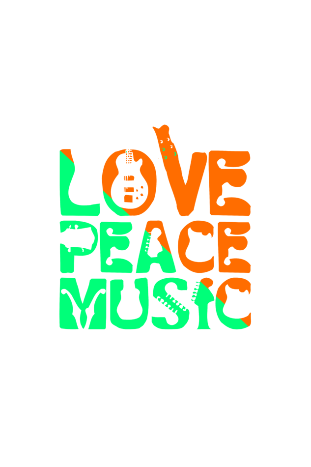 Love Peace Music - Unisex Oversized T-Shirt