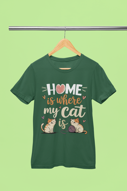 Home is Where My Cat - Unisex T-Shirt