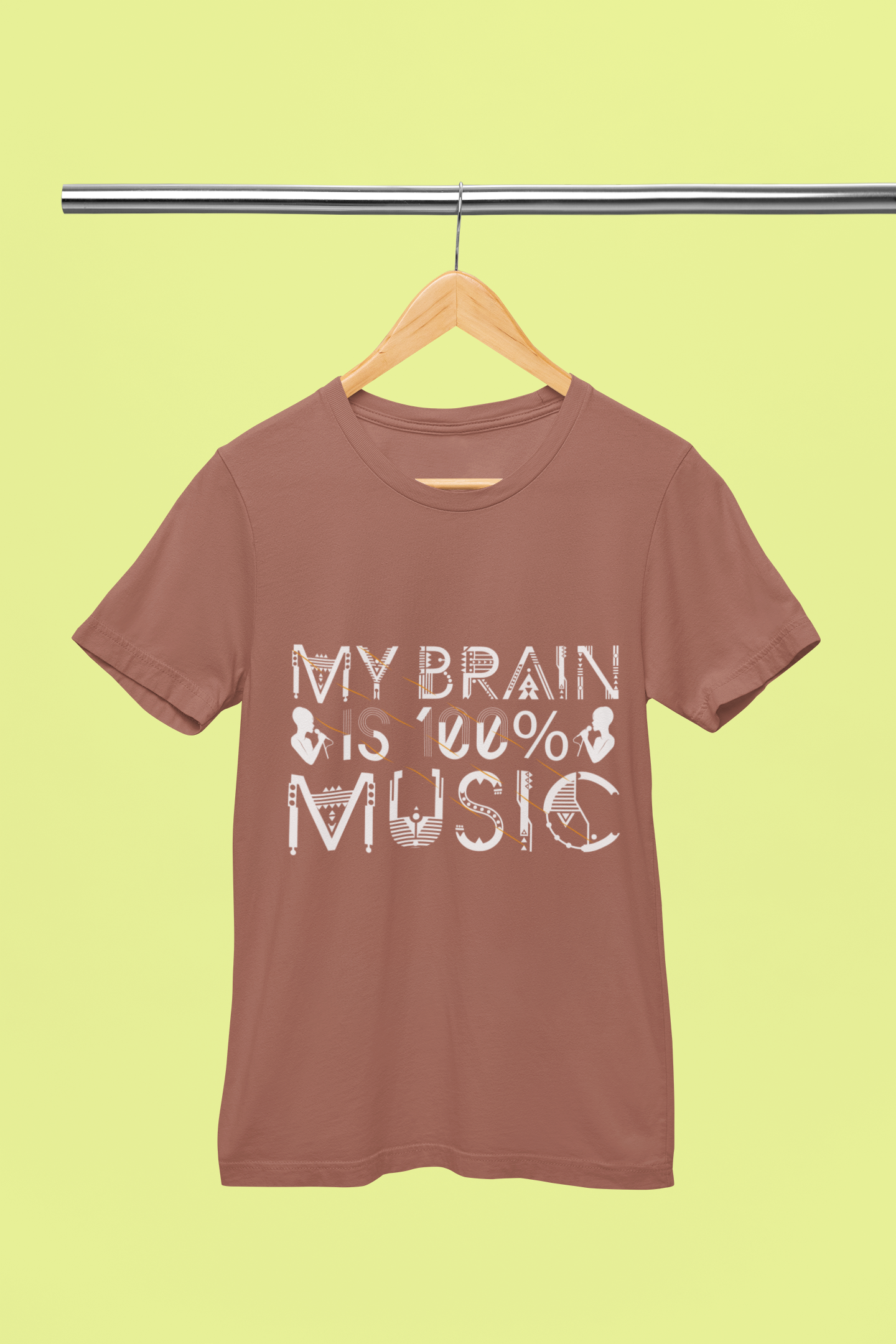 My brain Is 100% Music - Unisex T-Shirt