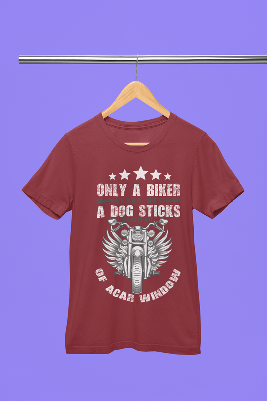 Only A Biker A Dog Sticks - Unisex Oversized T-Shirt