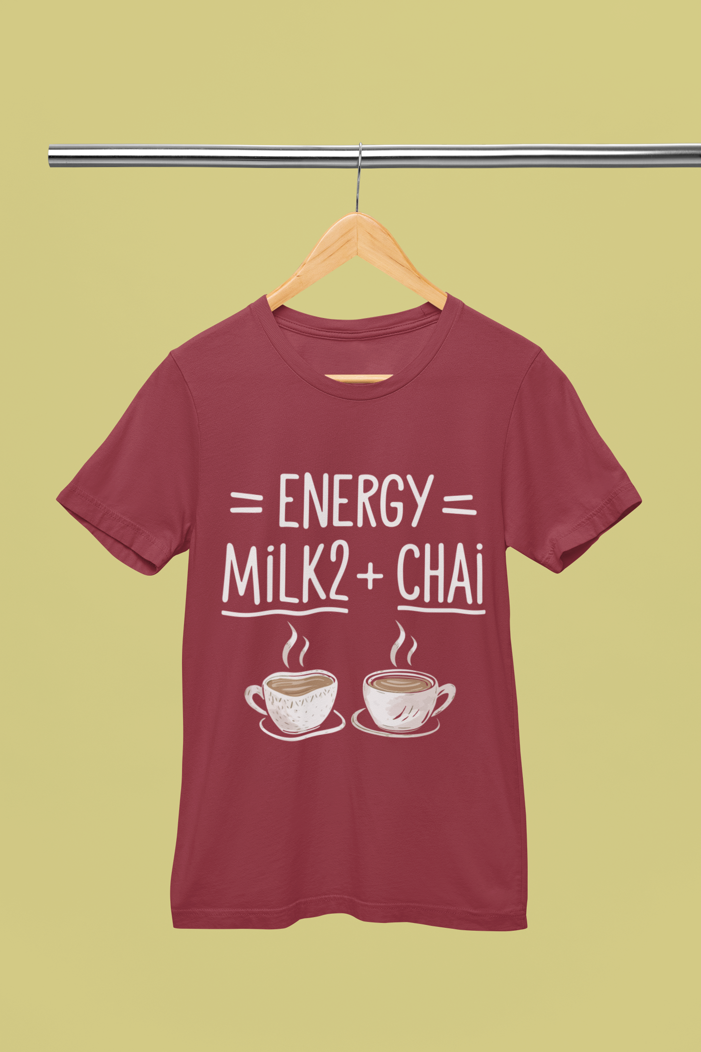 Energy = Milk + Chai - Unisex T-Shirt