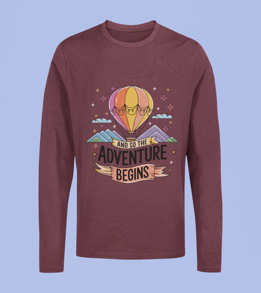 Adventure Begins - Unisex Full Sleeve T-Shirt