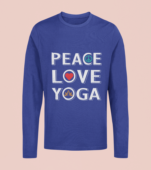 Love Peace Yoga - Unisex Full Sleeve T-Shirt