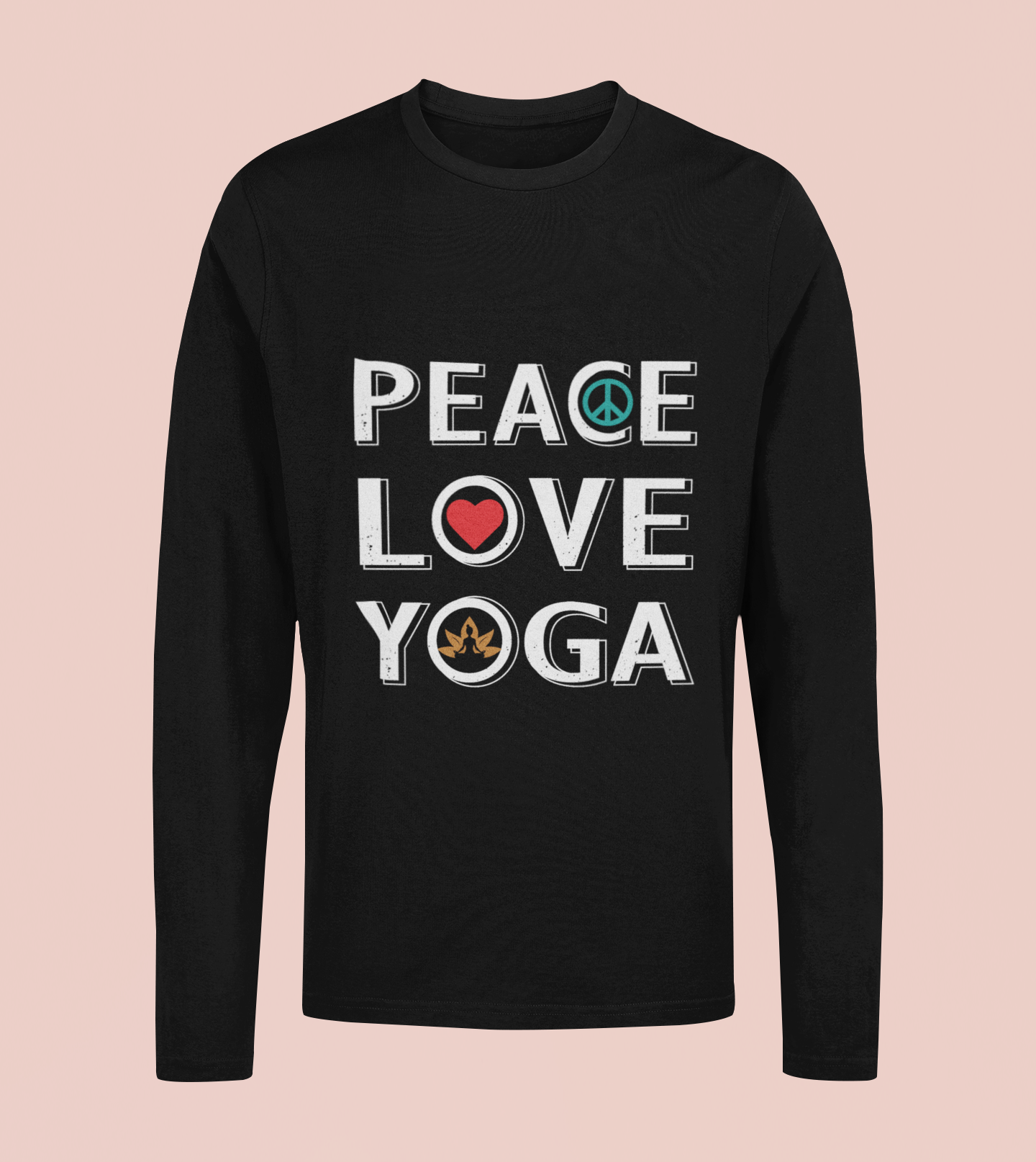 Love Peace Yoga - Unisex Full Sleeve T-Shirt