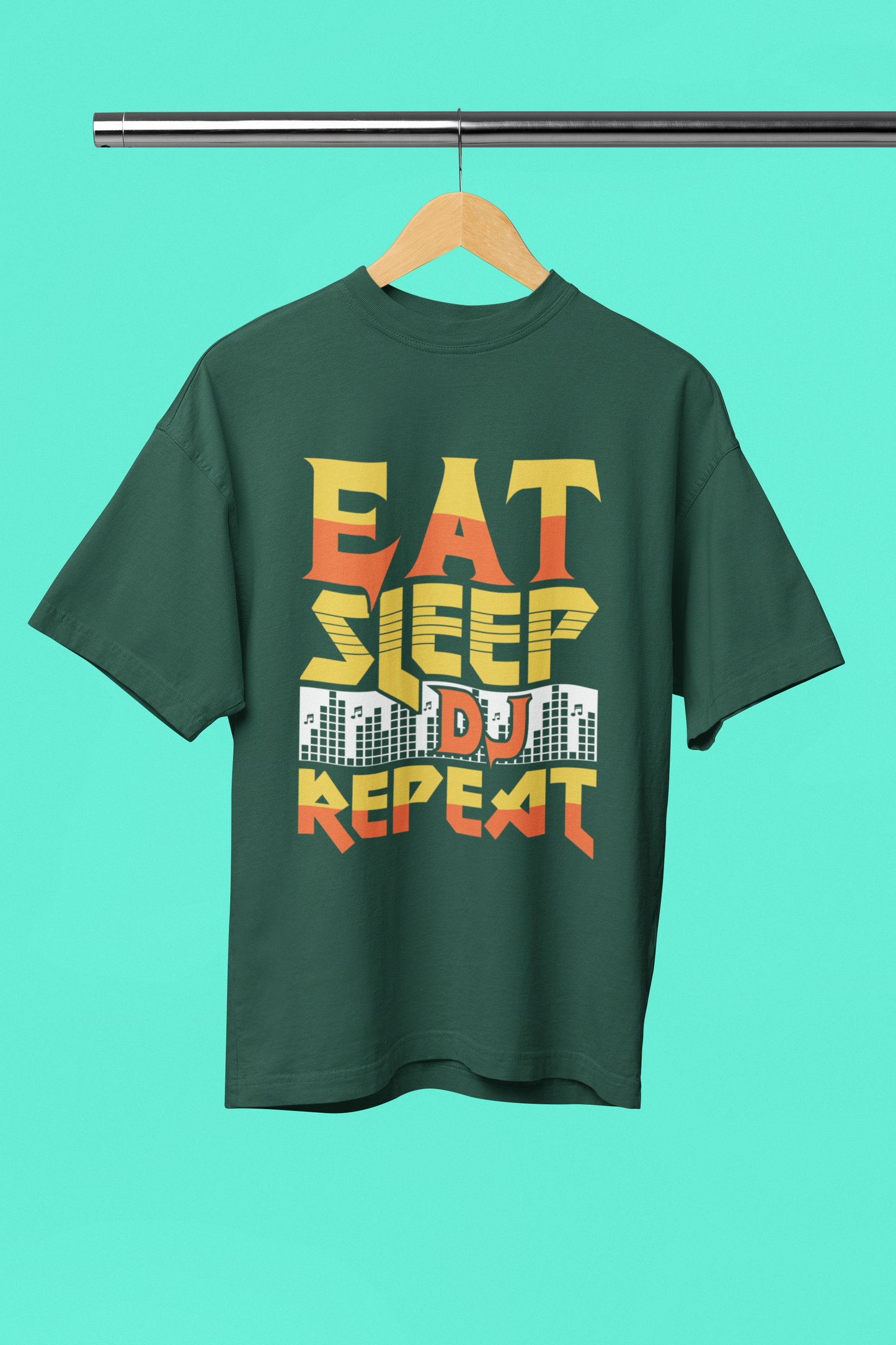 Eat Sleep DJ Repeat - Unisex Oversized T-Shirt