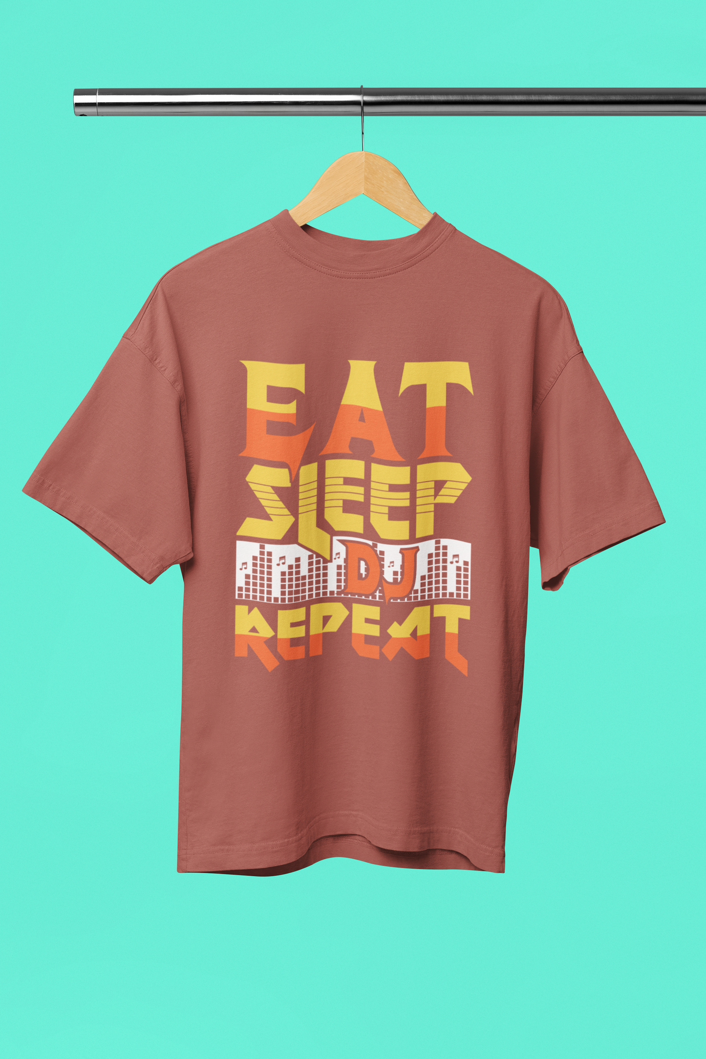 Eat Sleep DJ Repeat - Unisex Oversized T-Shirt