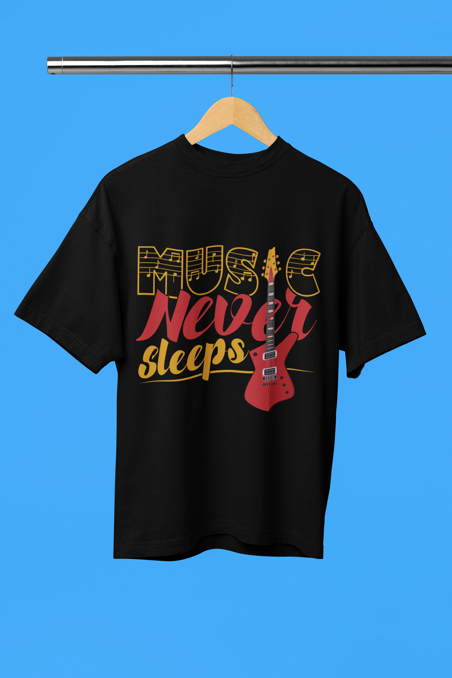 Music Nevers Sleep - Unisex Oversized T-Shirt