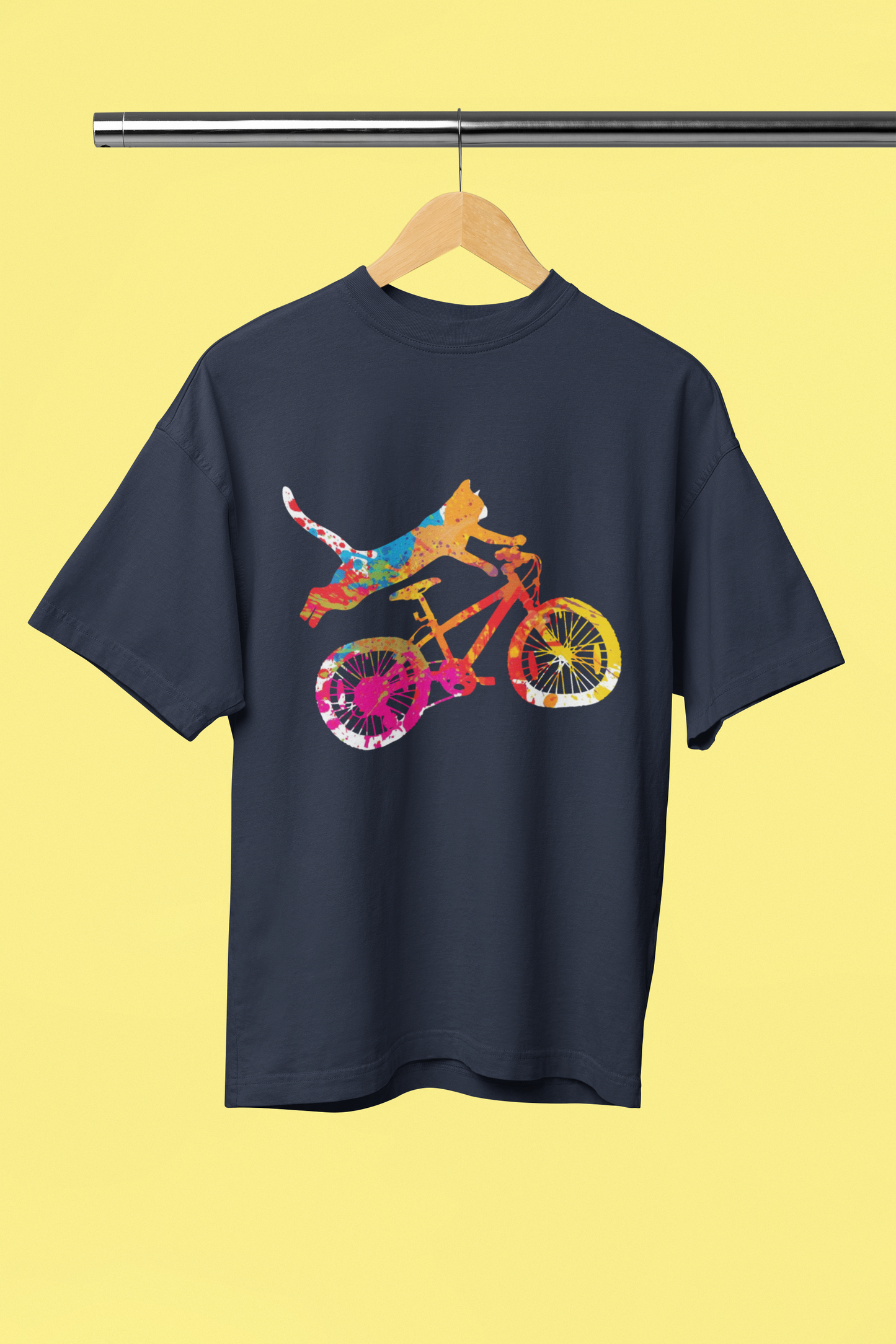 Cat Biking - Unisex Oversized T-Shirt