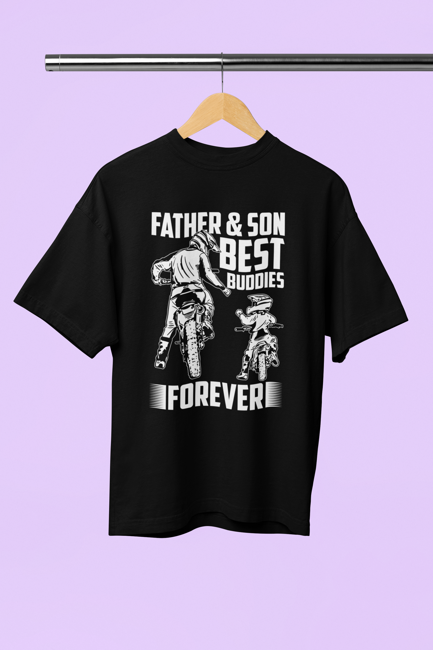 Father and Son Best Buddies - Unisex Oversized T-Shirt