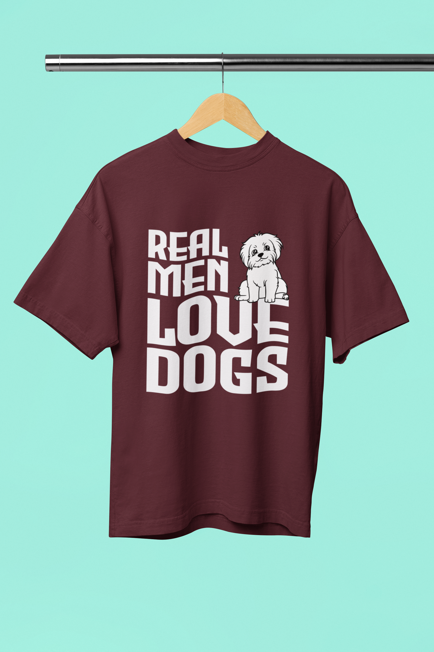 Real Man Love Dog - Unisex Oversized T-Shirt