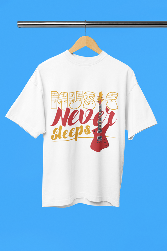 Music Nevers Sleep - Unisex Oversized T-Shirt