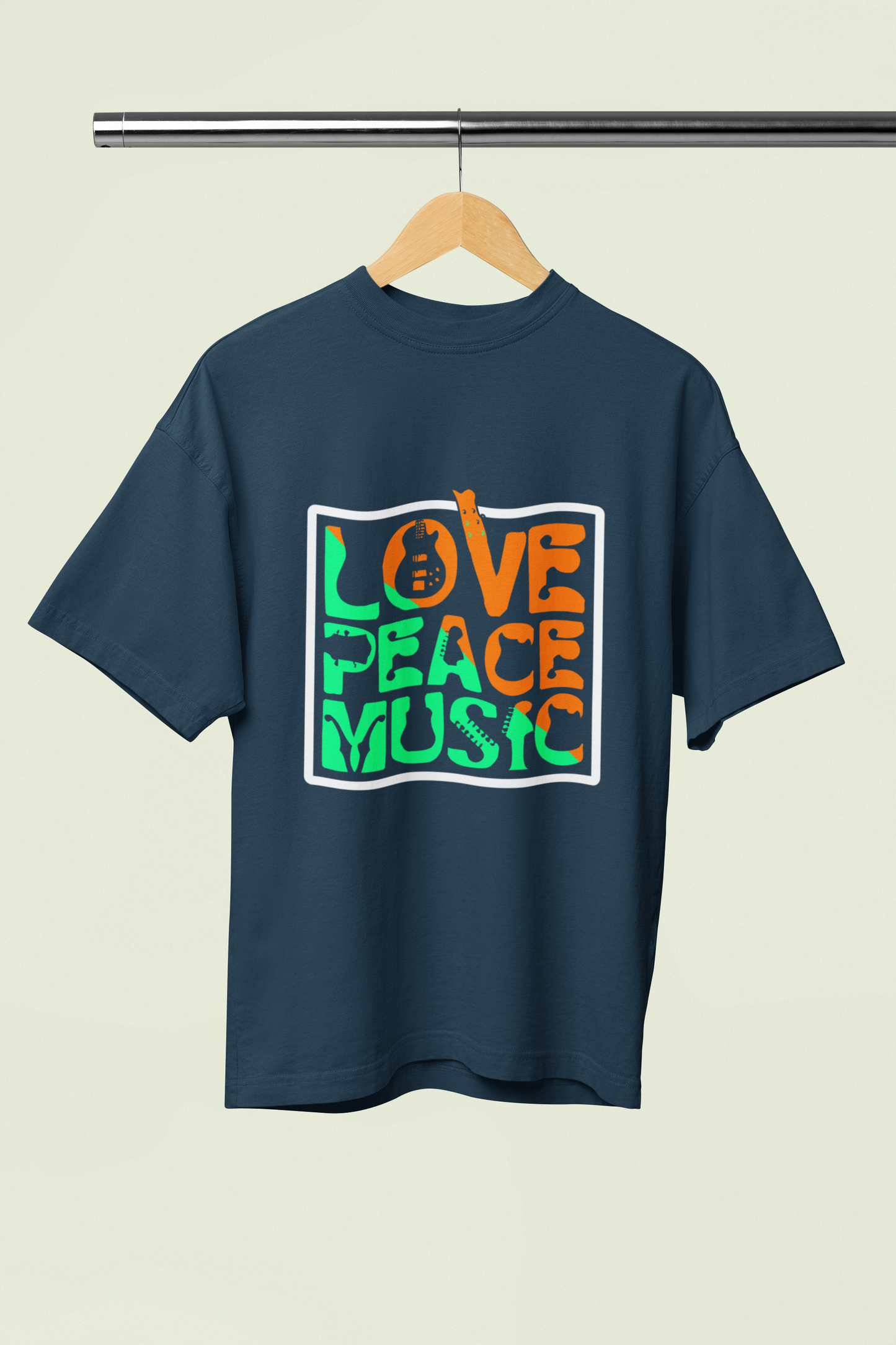 Love Peace Music - Unisex Oversized T-Shirt