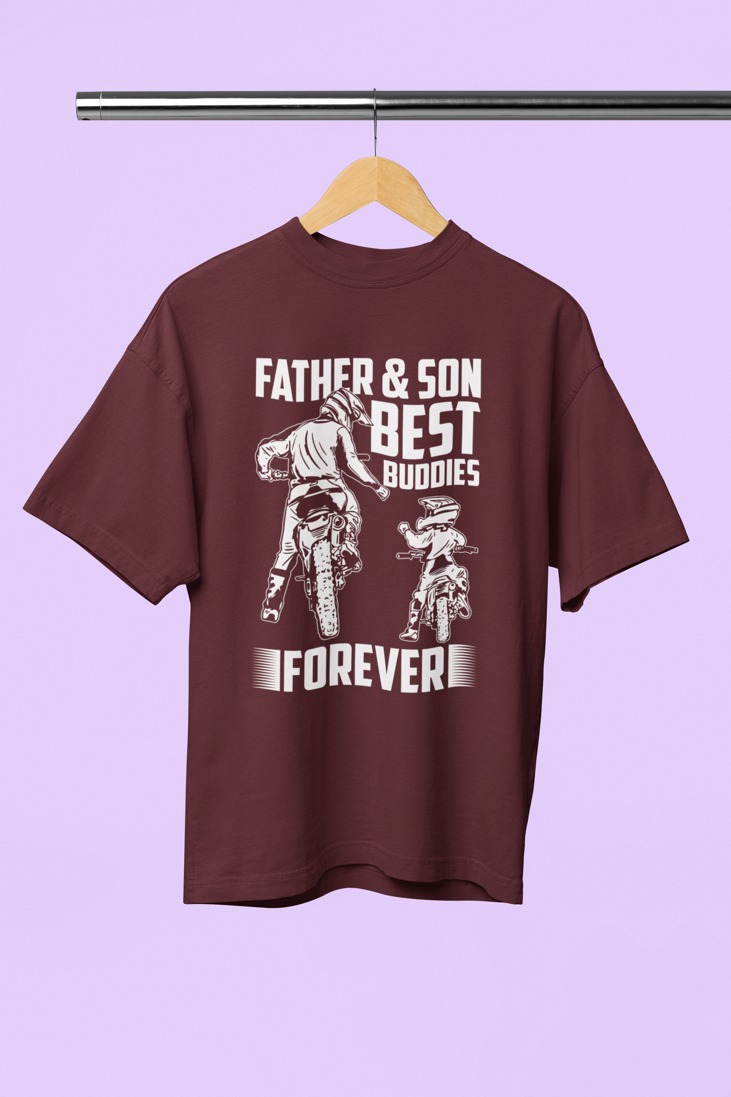 Father and Son Best Buddies - Unisex Oversized T-Shirt