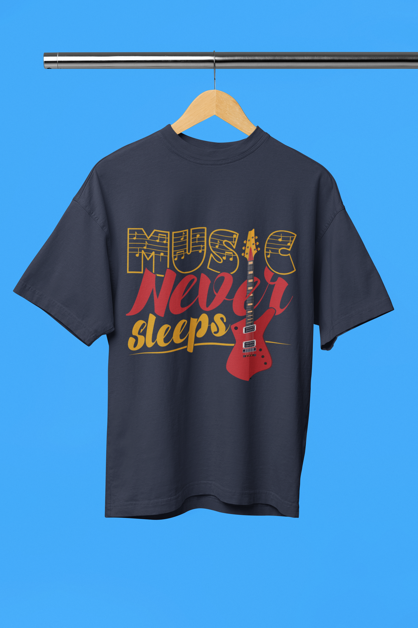 Music Nevers Sleep - Unisex Oversized T-Shirt