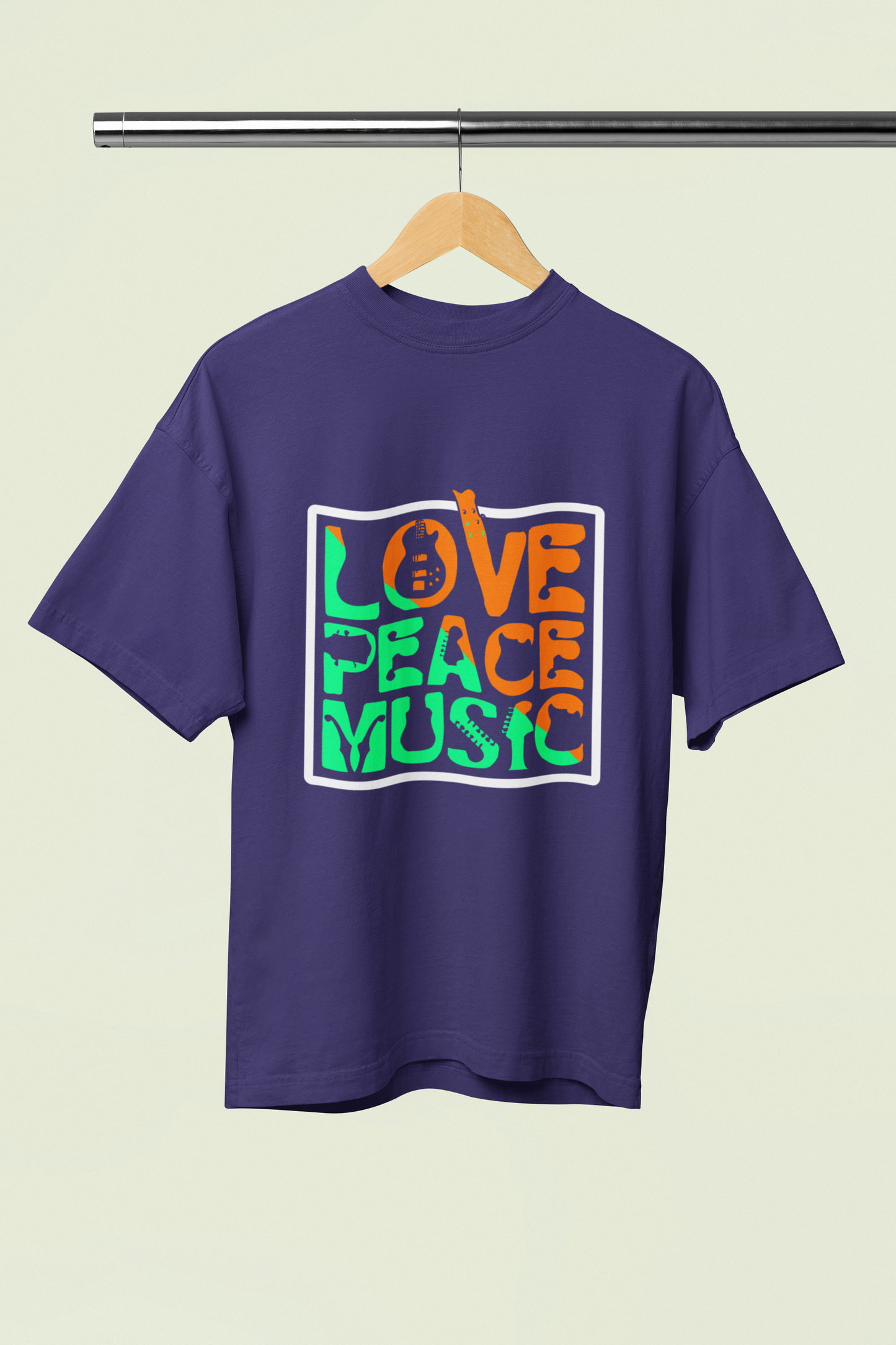 Love Peace Music - Unisex Oversized T-Shirt