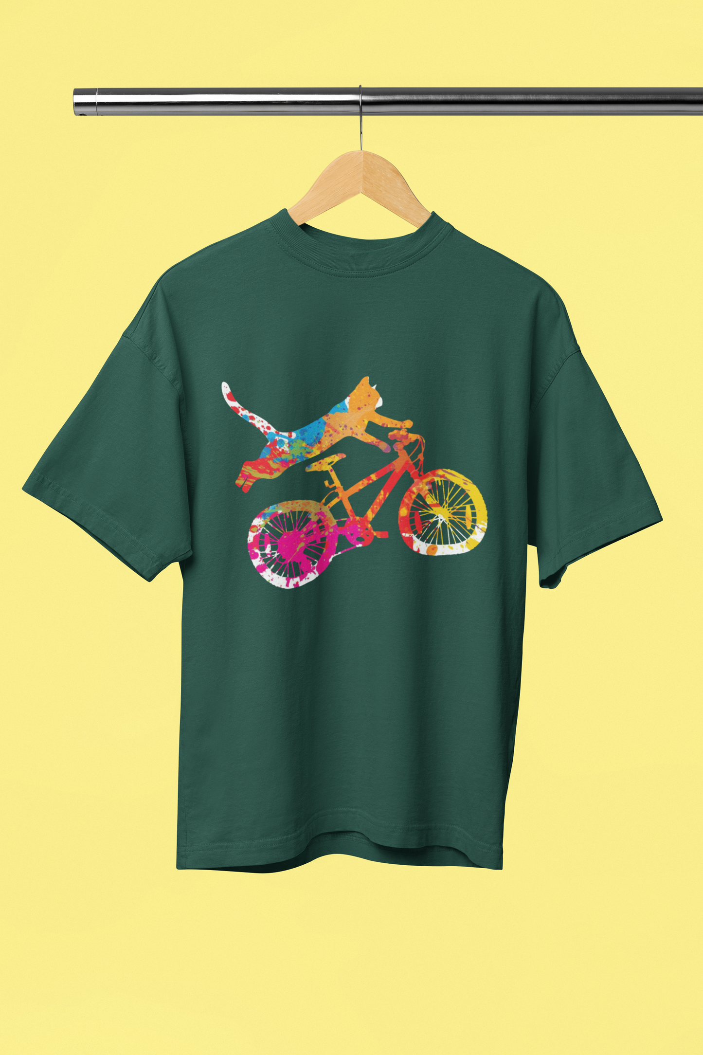 Cat Biking - Unisex Oversized T-Shirt