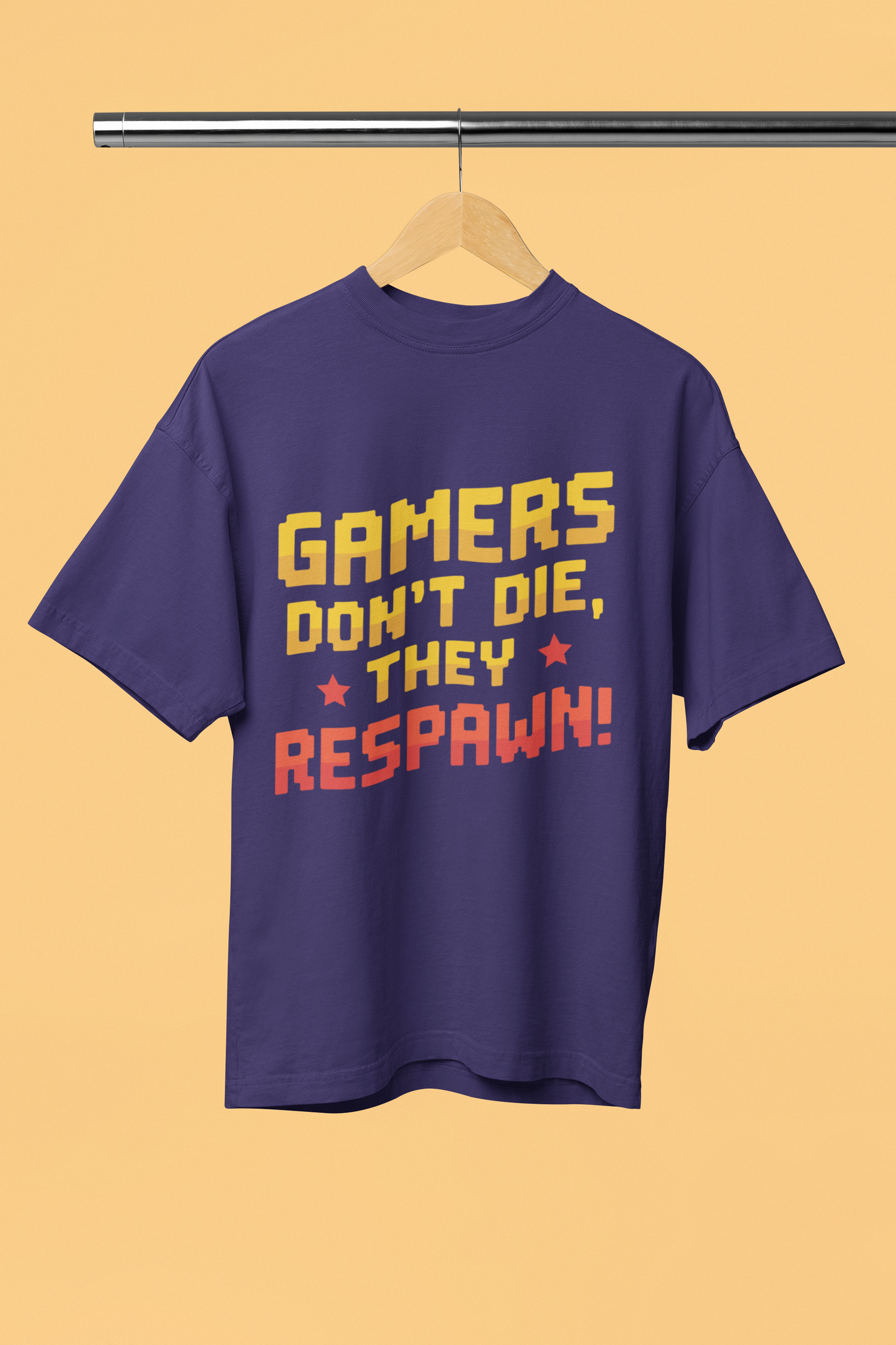 Gamer Don't  Die They Respawn!! - Unisex Oversized T-Shirt