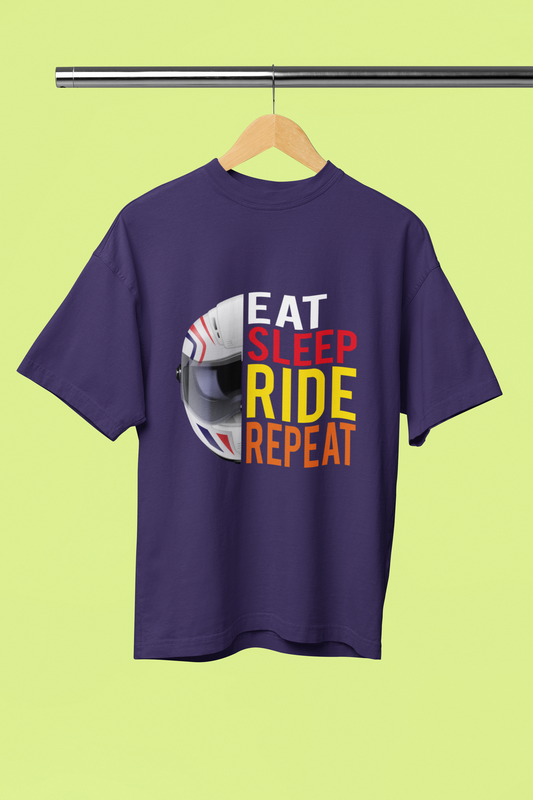 Eat Sleep Ride Repeat - Unisex Oversized T-Shirt