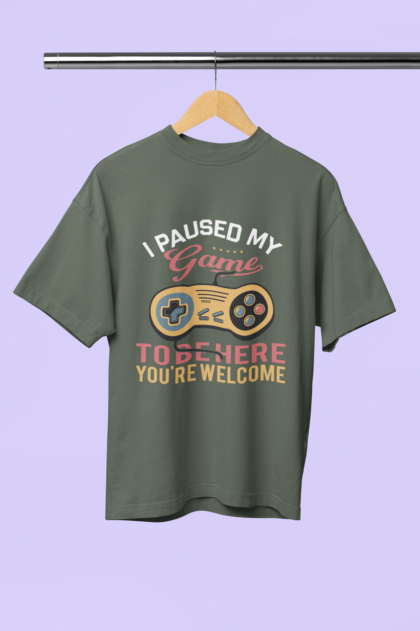 I Pause My Game - Unisex Oversized T-Shirt