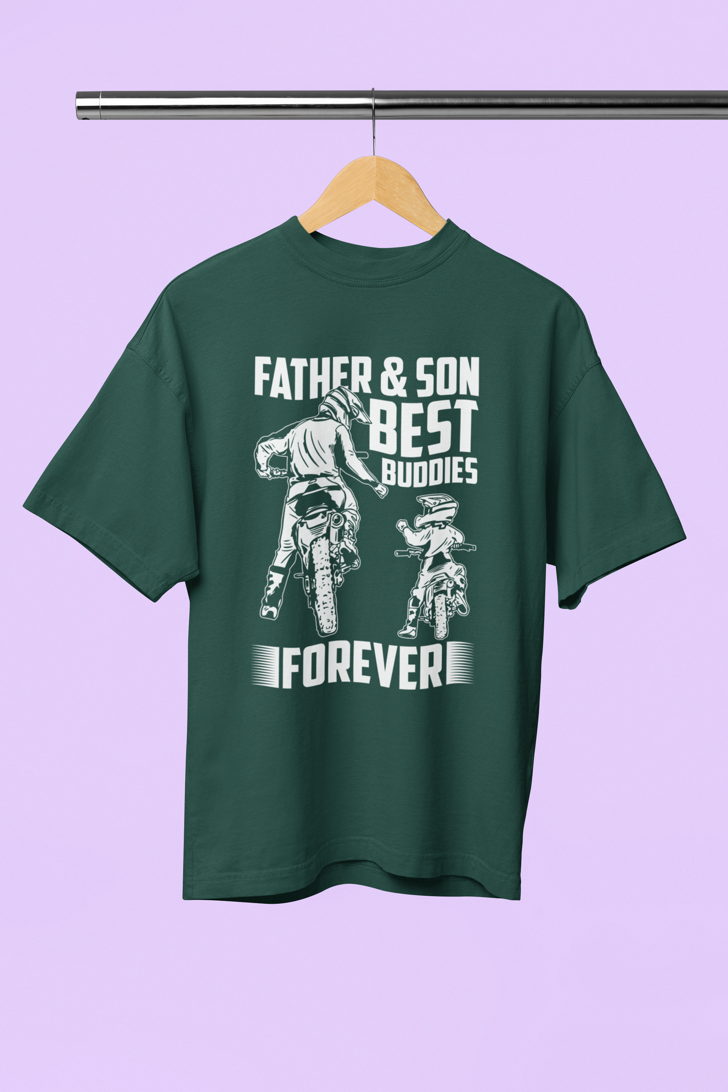 Father and Son Best Buddies - Unisex Oversized T-Shirt