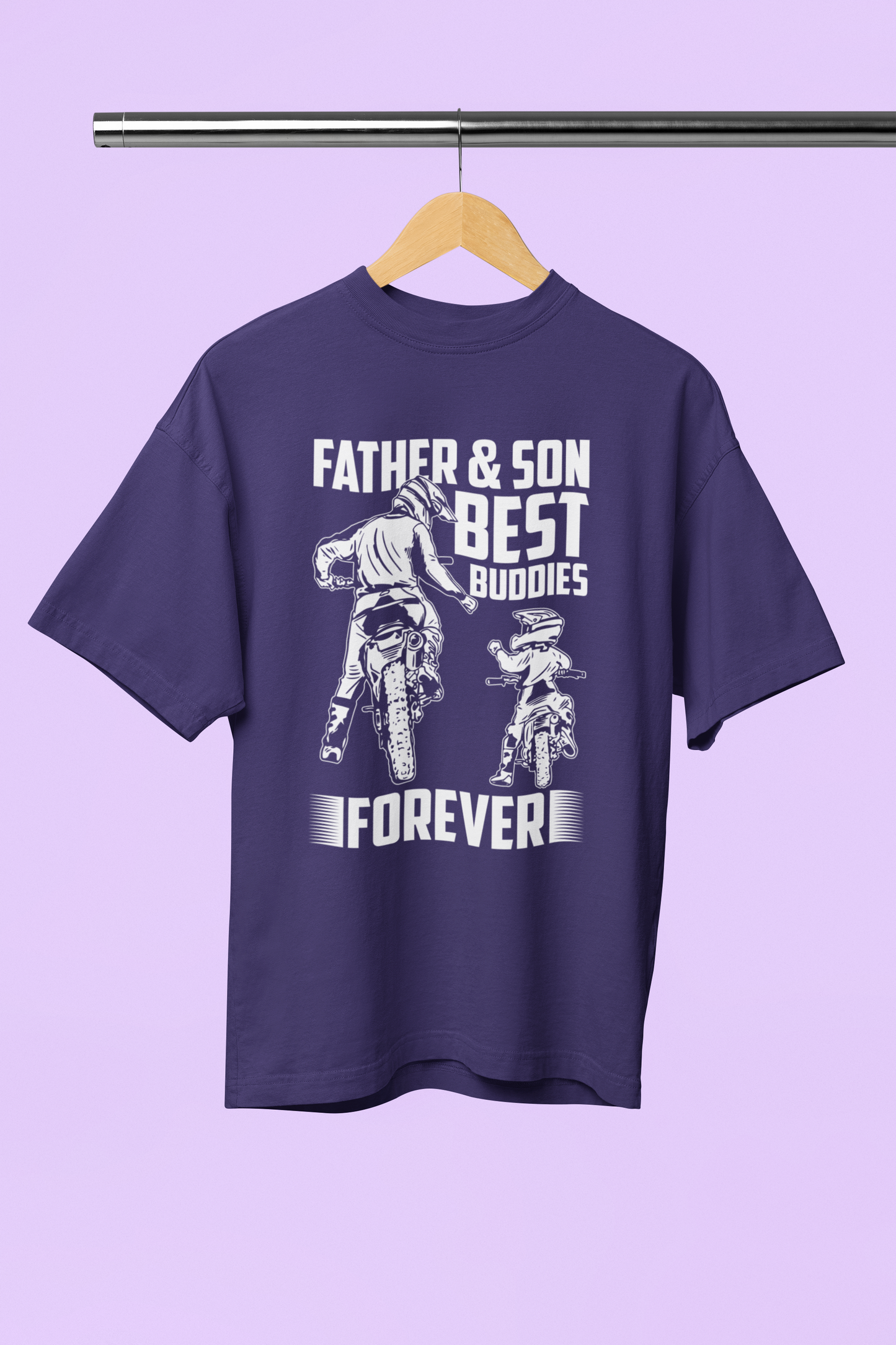 Father and Son Best Buddies - Unisex Oversized T-Shirt