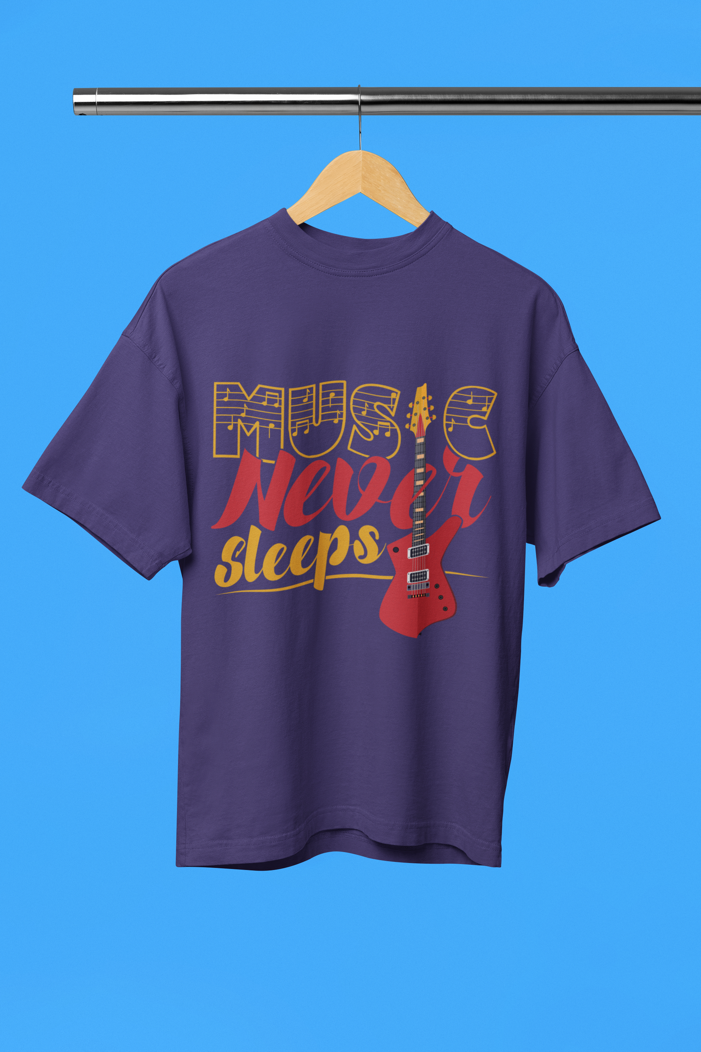 Music Nevers Sleep - Unisex Oversized T-Shirt