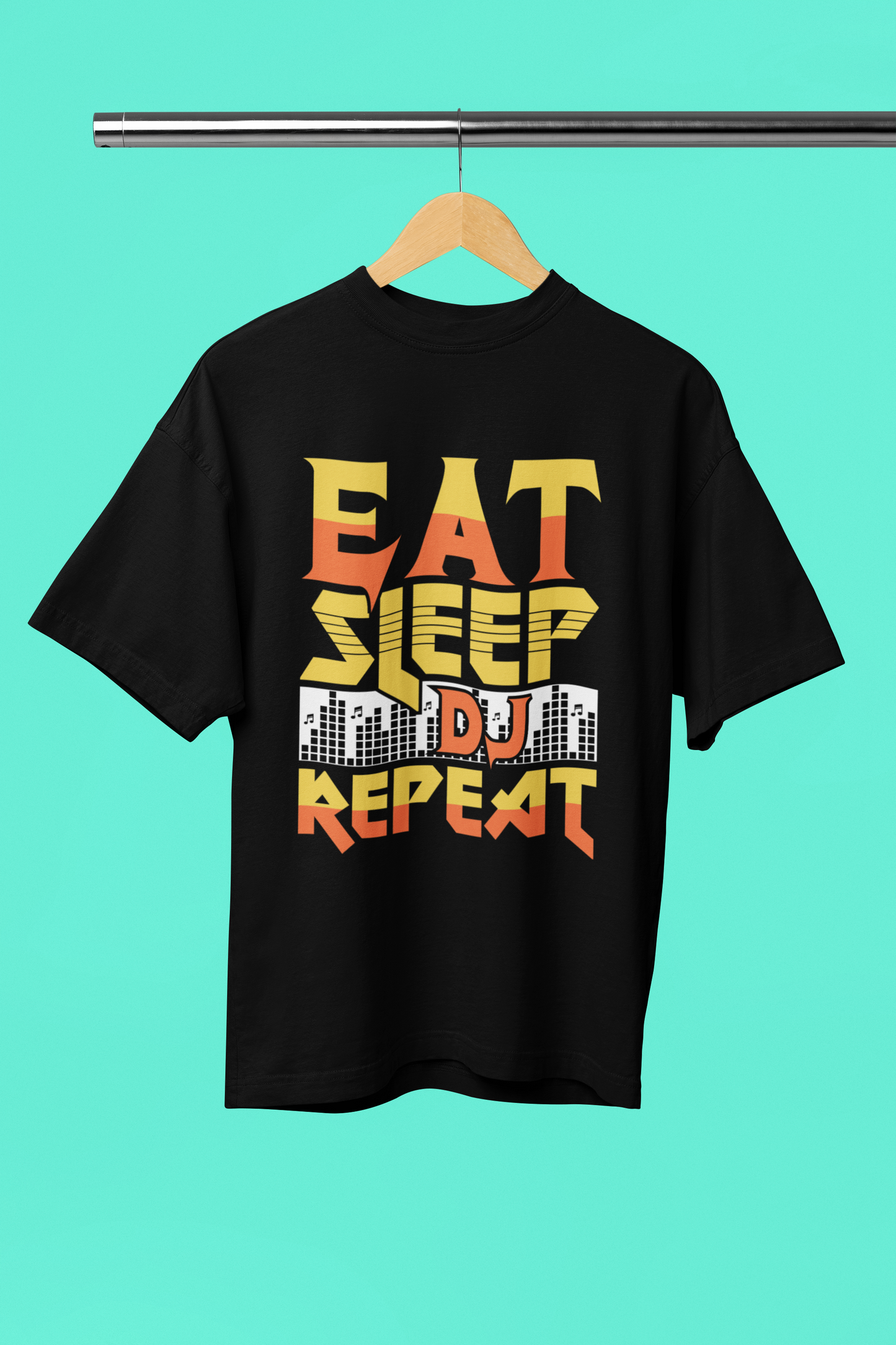 Eat Sleep DJ Repeat - Unisex Oversized T-Shirt