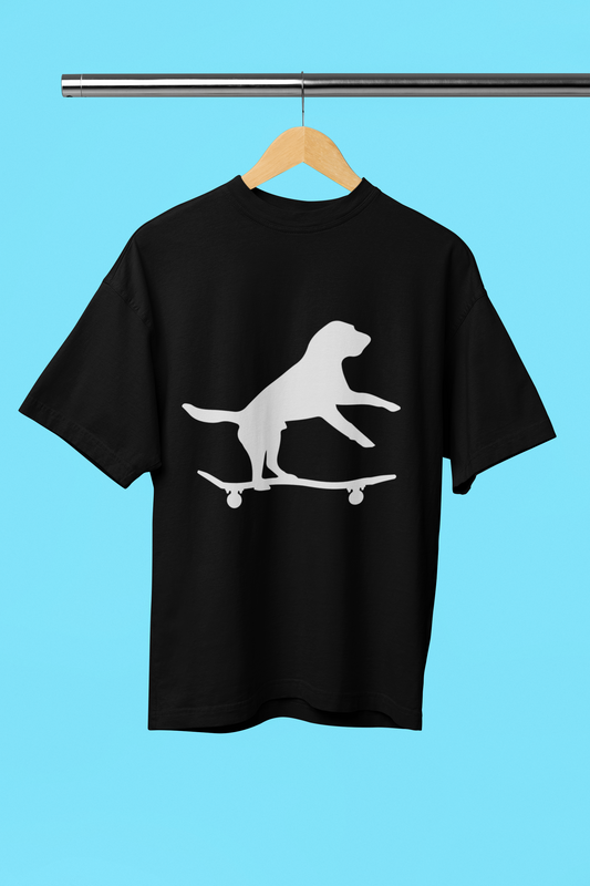 Skating Dog - Unisex Oversized T-Shirt