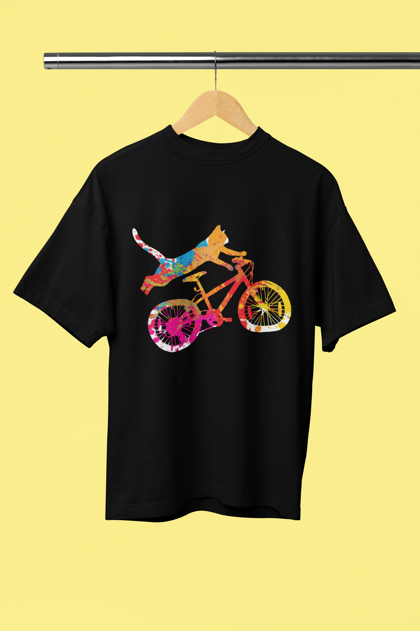 Cat Biking - Unisex Oversized T-Shirt